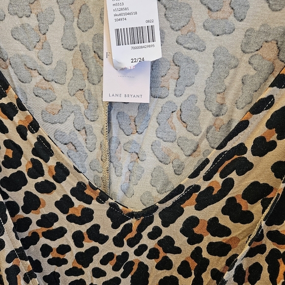 Lane Bryant Cheetah Leopard Top Plus Size NEW - Picture 5 of 6